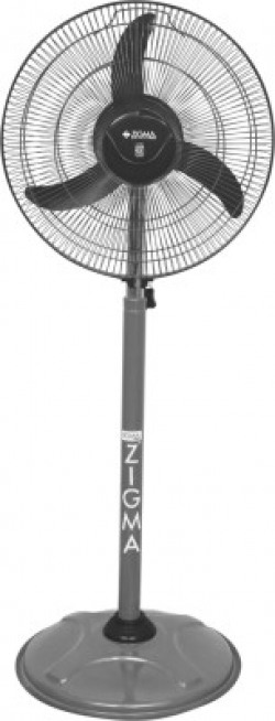 zigma 1625 ISI 400 mm Ultra High Speed 3 Blade Pedestal Fan(Black, Pack of 1)