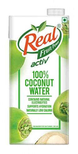 Real Activ Coconut Water Tetrapack - 1L | Hydrating Coconut Water with Health Benefits | No Added Flavour & Sugars | Tasty and Nutritious