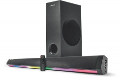 Ant Esports SBW200| RGB Light 200 watts Sound Bar with 5.5 inch Subwoofer, HDMI/Optical/AUX/USB/TF and Bluetooth 5.0 Connection,FM Radio,Bass Adjustable,Wall Mountable,4 EQ Modes,Remote ControlBlack