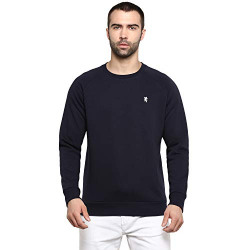 Red Tape Men's Cotton Blend Round Neck Regular Fit Sweatshirt (Rws0034_Navy_M)