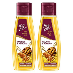 Hair & Care Dry Fruit Oil with Walnuts, Almonds & Vitamin E| Reduce Hairfall |Stronger & Silkier Hair | 500 ml (Pack of 2)