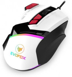 EVOFOX Blaze 12800 DPI Gaming Sensor and 8 Buttons RGB Wired Optical Gaming Mouse(USB 2.0, White)
