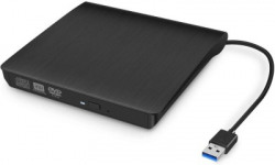 Cezo External USB 3.0 Portable Slim CD/DVD-ROM +-R-R-RW Burner Writer for Laptop Desktop Notebook Windows and Mac OS External DVD Writer(Black)