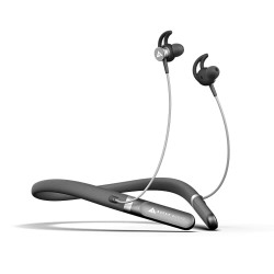Boult Audio ZCharge Bluetooth Earphones with 40H Playtime, Dual Pairing Neckband, Zen ENC Mic, Type-C Fast Charging (10Mins=15Hrs), Biggest 14.2mm Bass Driver IPX5 Premium Silicone Neck Band (Black)