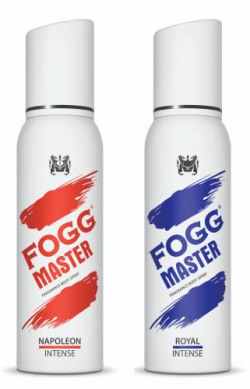 Fogg Master Royal & Napoleon Intense No Gas Deodorant for Men, Long Lasting Perfume Body Spray, 2 x 120ml (Pack Of 2)