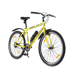 Urban Terrain Rio Cycle/Bicycle City Bike 27.5T Single Speed Bike with Complete Accessories Cycle for Men/Boys (UT7002S27.5,Yellow,Black)