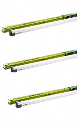 Philips Astra Line 20-Watt 4-Feet LED Tubelight Batten (Natural White, Pack of 3)