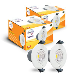 wipro Garnet 3W Round LED Mini Spotlight |COB Spotlight for Ceiling|Red Color | Adjustable Design | Recessed Tiltable Downlighter for False Ceiling | Cutout - 58mm |Pack of 4