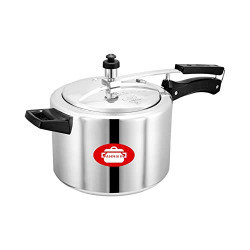 Pannikin Aluminium Inner Lid with Induction Base Pressure Cooker 5 Litres (Silver)