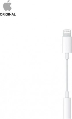 Apple White MMX62ZM/A Lightning to 3.5 mm Phone Converter(Android, iOS)