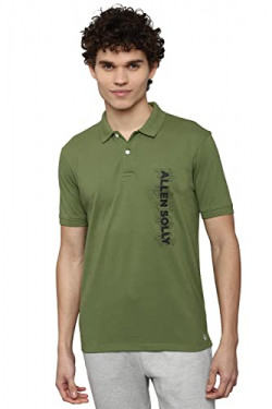 Allen Solly Men's Printed Regular Fit T-Shirt (AYKPCURGF887733_Green XL)