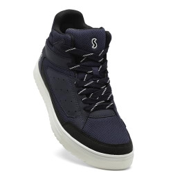 SOLETHREADS Pinnacle High-Top Casual Sneaker for Men | Ultra Comfortable | Stylish | Trendy | Lightweight | Cushioned | Non-Slippery | Active Lifestyle Shoes for Men | Navy | 8UK