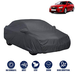 Kingsway Dust Proof Car Body Cover with Mirror Pockets for Chevrolet Cruze (Model Year : 2015-2017) (Grey Matty, Triple Stitched)