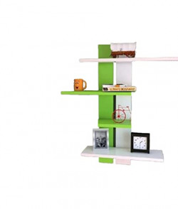 HOMETALES Wall Mount Wooden Glossy Finish Floating Shelves Easy Installation, Multi-funtional, Assembly Required