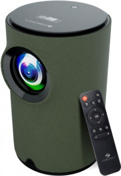 ZEBRONICS PIXAPLAY 22 (3200 lm) Portable with Electronic Focus, Multi Connectivity & Supported Formats, In-built Speaker, Dual Band Connectivity, Cotton Swab Pack , Stunning 720p HD Smart Projector(Green)