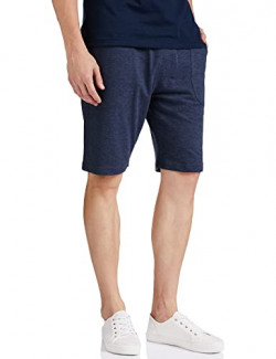 Amazon Brand - Symbol Men's Lounge Shorts (TSH17-01_Blue Melange_Small)