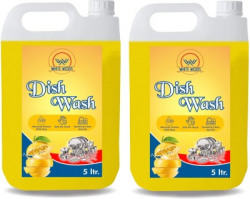 White Woods DISH WASH GEL 10 LITRE, NON ACIDIC DISH WASH 10000ML Dish Cleaning Gel(LEMON, 2 L, L)