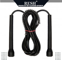 Resh (Black) Skipping Rope Freestyle Skipping Rope(Black, Length: 275 cm)