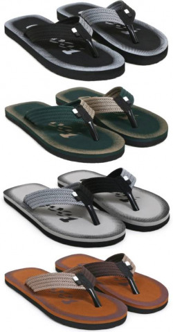 4 Pairs|EVA|Ultralightweight|Premium|Comfort|All Seasons Trendy|For Men Men Slippers(Multicolor 6)