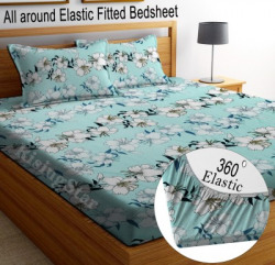 RisingStar 250 TC Microfiber King Printed Bedsheet(Pack of 1)