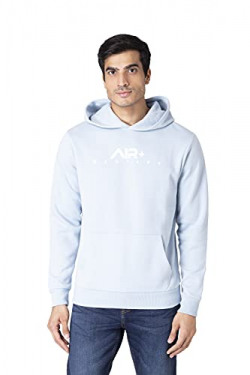 Red Tape Men's Cotton Hooded Neck Regular Hoodie (RHE0244_Light Blue_M)