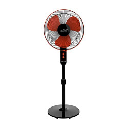 V-Guard Esfera STS Plus 2-in-1 Pedestal and Table Fan | Versatile 2-In-1 Operation | 1350 RPM Motor | Customisable Tilt And Oscillation Control | Red Black | 40 cm (400mm)