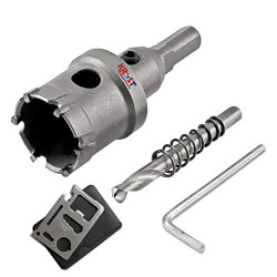 Krost Tungsten Carbide Tipped Holesaw,TCT Holesaw For Metal,Wood & Other Applications With Pocket Multitool (TCT Holesaw 12mm)