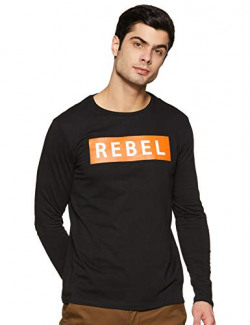 Amazon Brand - Symbol Men's Graphic Regular T-Shirt (AW19TEE24_Black L)