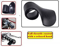 meenu arts World Throttle Mounted Cruise Assist Hand Rest Control Grip Wrist Control Cramp Rest for 7/8 Handle Bar for All Bikes (Black) B-49