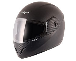 Vega Cliff ISI Certified Lightweight Full Face Gloss Finish Helmet for Men and Women with Clear Visor(Black, Size:M)