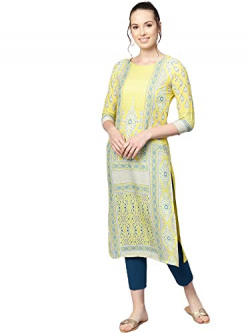 Vaamsi Women's Crepe Geometric Printed Straight Kurta (VPK1651F_Maroon_S)
