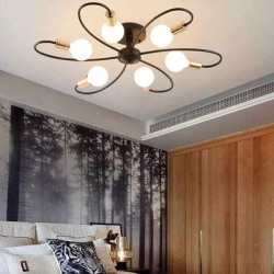 Cruv Chandelier Jhoomar Lights for Bedroom, Restaurants and Over DIning Table (Black) Chandelier Ceiling Lamp(Black)