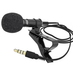 Like Star 3.5 mm Microphone Mic for iOS Laptop Tablet PC Metal Clip Tie Collar for Mobile Phone Speaking in Lecture, Singing,Speech