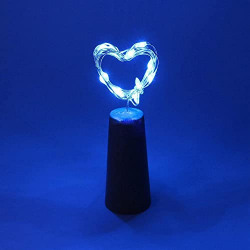 Lexton Cork Light | Bottle Light | Blue Copper String Light | Cork String Light | 6 Pieces | for Valentine's Day, Room dcor, Birthdays, Party,Diwali