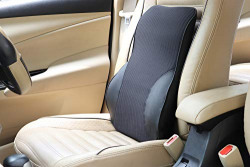 Oshotto Leatherite Finish Lumbar Support for Office Chair | Back Pillow for Car | Memory Foam Orthopedic Cushion - Provides Low Back SupportCompatible with Audi A4 2017-2020 (Black)