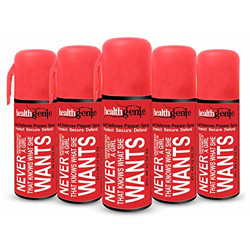 Healthgenie Self Defense, Protection & Safety Pepper Spray(Pack of 5) for Men & Women | 250 Shots | Upto 10-12 Feet Range | 275 mL / 175 GMS |