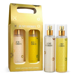 Just Herbs Body Mist Spray for Men and Women With Long Lasting Fragrance Perfume Combo Gift Set - Creamy Serenity (2 x140ml)