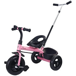 R for Rabbit Tiny Toes Lite Kids|Baby Cycle|Tricycle for Kids for 1.5 yrs to 2,3,4,5 Years with Parental Control Handle (Pink)