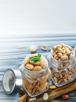 Cello 6 Pcs Transparent Air Tight Storage Container Jar with Lid