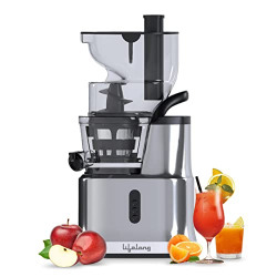 Lifelong LLSJ02 Cold Press whole Slow Juicer All-in-1 Fruit & Vegetable Juicer | Compact Design | Easy to Use | Single On/Off Button with Reverse Function | 200W