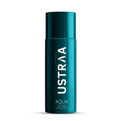 USTRAA Aqua Deodorant Body Spray For Men - 150 ml | Refreshing Aquatic Fragrance | Skin-friendly Deodorant with Mist Spray | Keeps Odour in Check