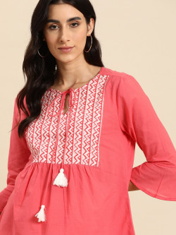 all about you Ethnic Motifs Printed Pure Cotton Kurti