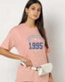 Core Typographic Print Crew-Neck T-Shirt start @100