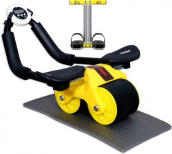 PRO365 Auto Rebound Ab Wheel With Timer Tummy Trimmer Combo Elbow Support Ab Exerciser Ab Exerciser(Yellow)