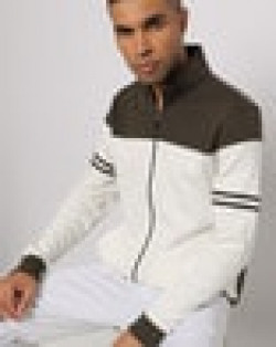 Colourblock Zip-Front Jacket with Slip Pockets