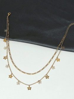 Lilly & sparkle Gold-Toned Gold-Plated Layered Necklace