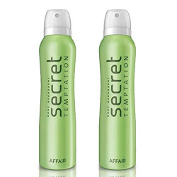 Secret Temptation Affair Long Lasting Deodorant for Women, Pack of 2 (150ml each)