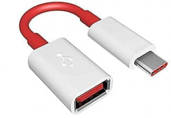 Lapster USB 3.0 to Type-C OTG Cable Male-Female Adapter Compatible with All C Type Supporting All Electronic Devices (White & Red)