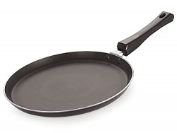 Nirlon 3-Layer Nonstick Coatings Aluminum Cookware Roti/Chpati/Dosa Tawa 26cm with Heat-Resistant Handle(Compatible with All Induction, Gas & stovetops)