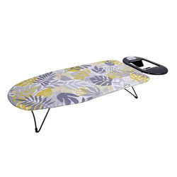 Finiky Zurich Tabletop Ironing Board with Iron Rest- Floral, 73x34 cm Surface - Wall Mountable, Iron Rest with Silicon Pad, Heat-Resistant & Space-Saving Iron Table for Ironing Clothes